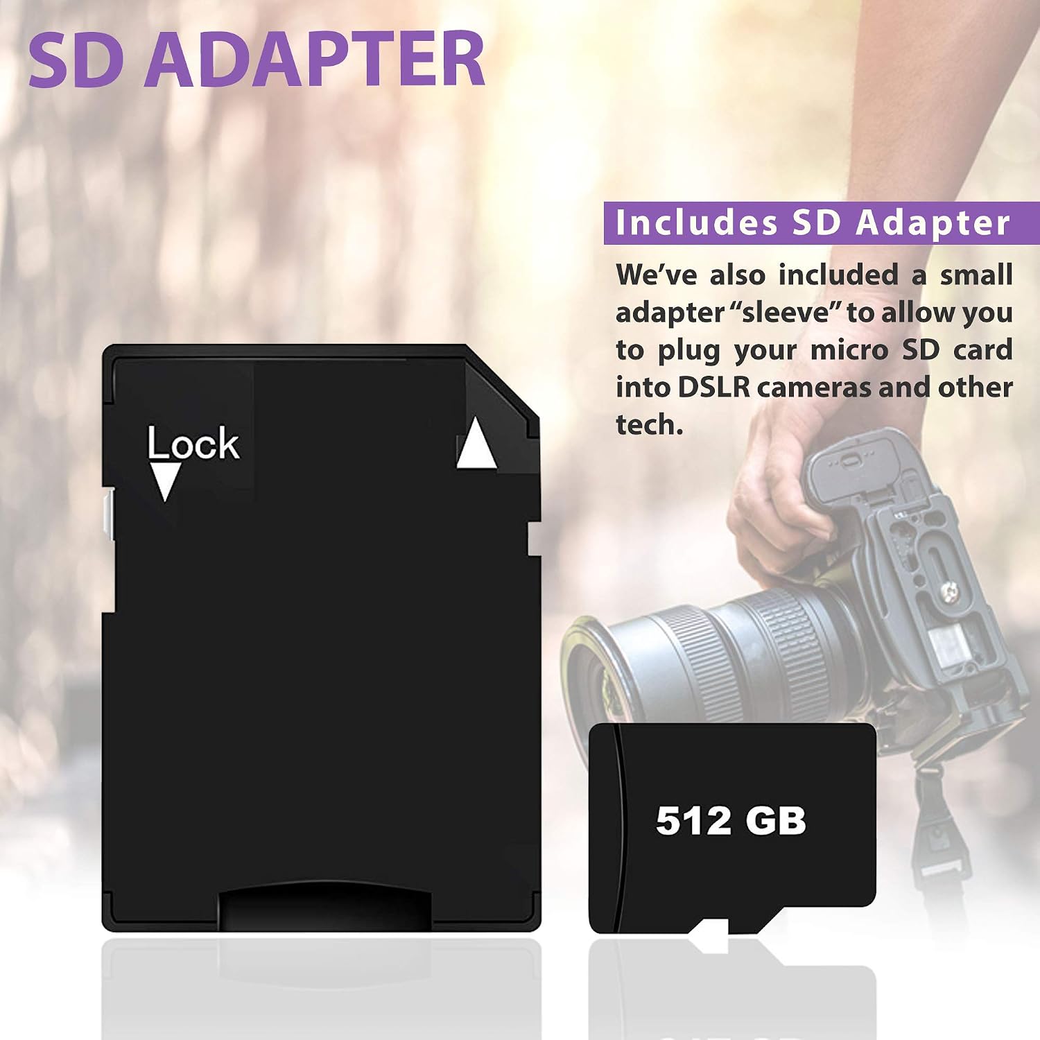 512 GB Micro SD Card with Adapter (Class 10 Speed) Memory Storage for Cameras, Tablets, Smartphones, and Laptops | Store Data, Music, Pictures, Video (red)