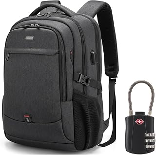 DUSLANG Zaino Uomo Zaini per PC Portatile, 17 Pollici Zaino Porta PC con Caricatore USB zaino da lavoro, Impermeabile Zaini per Laptop, Computer, Notebook, Viaggio Regalo Uomo & Donna