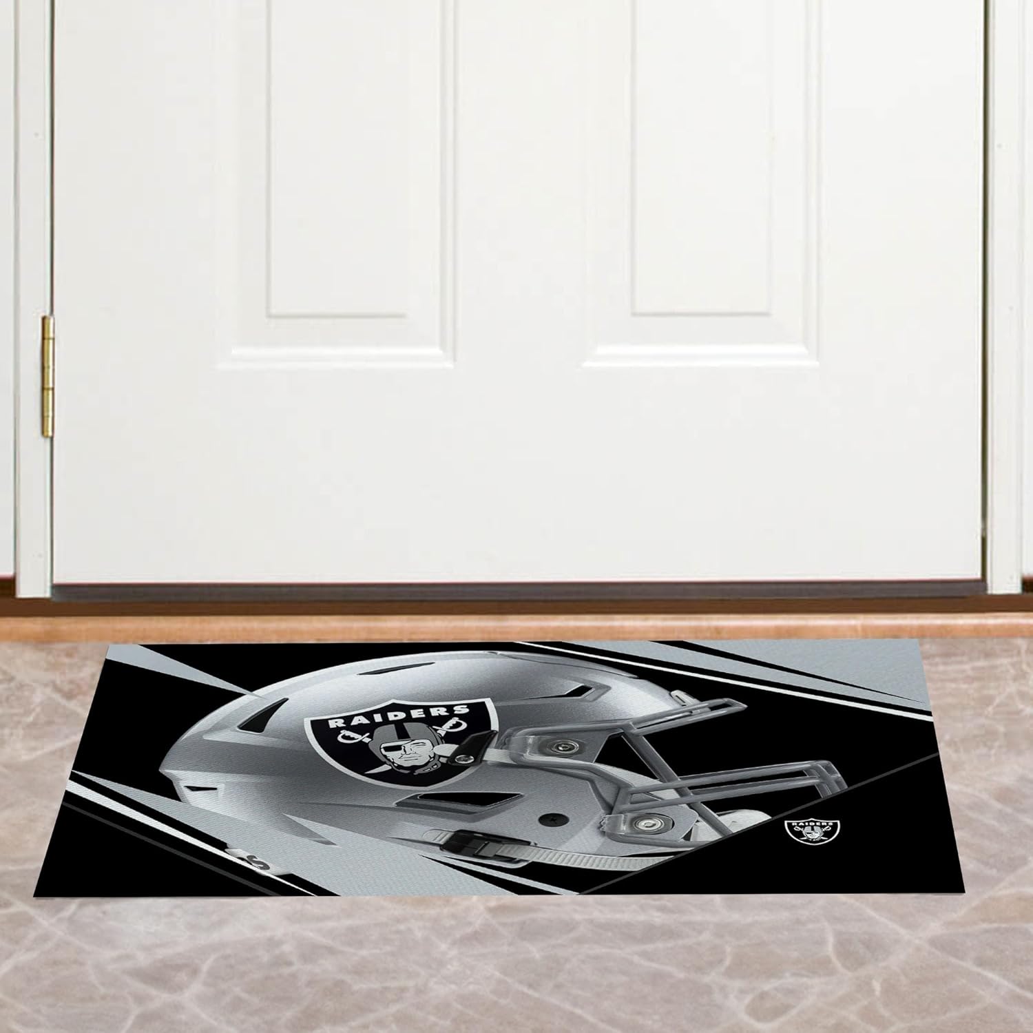 Northwest The Company NFL Washable Rug, 20" x 32", Shredder, Team Colors (20" X 32", Las Vegas Raiders)