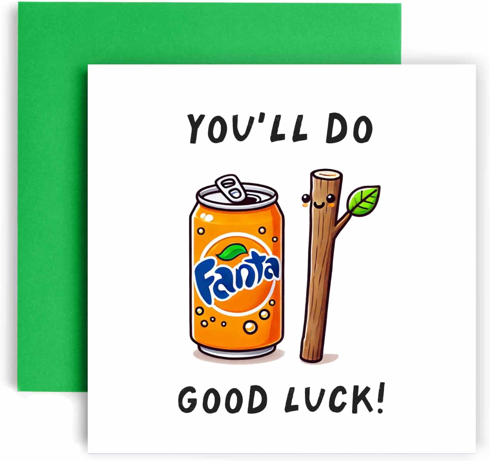 Huxters Funny Good Luck Card Fantastick Good Luck in your new home or Exams card Card for Son Daughter Nephew Niece - 14.8cm (Good Luck)