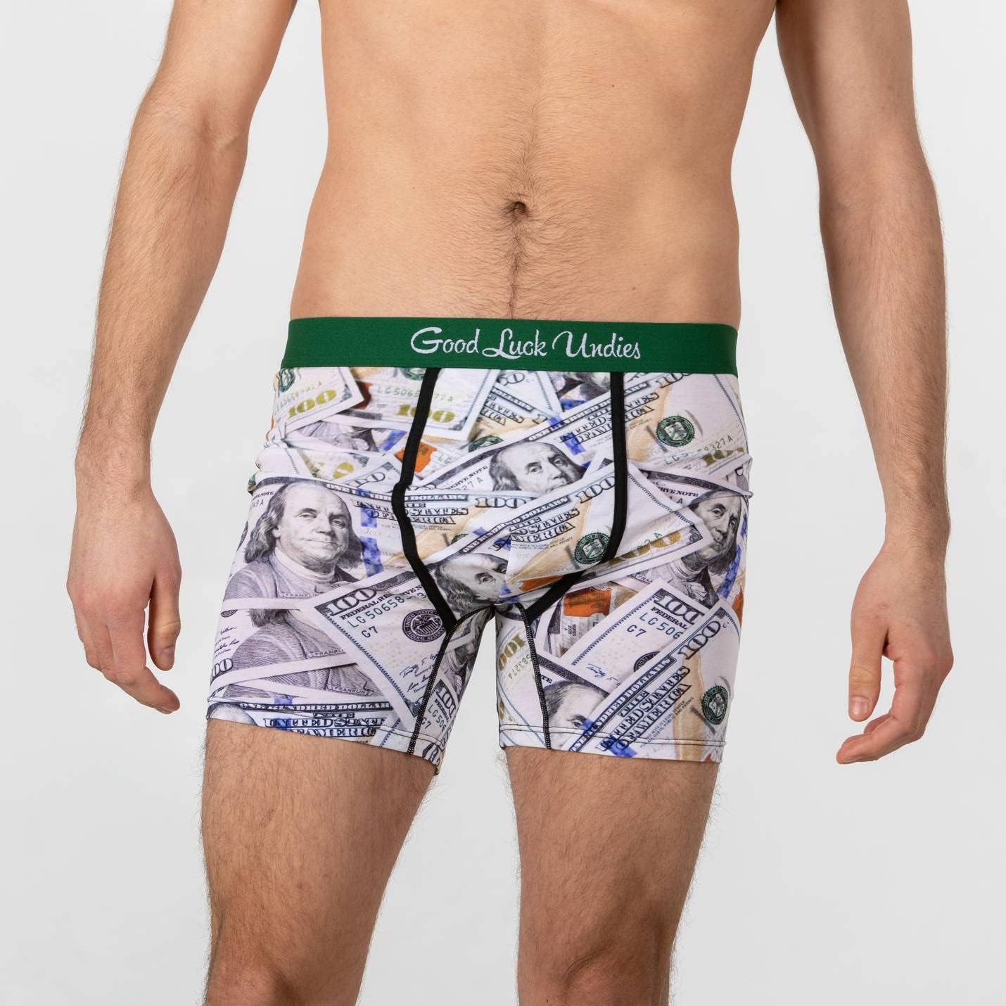 Good Luck Undies Men's Money Boxer Brief Underwear