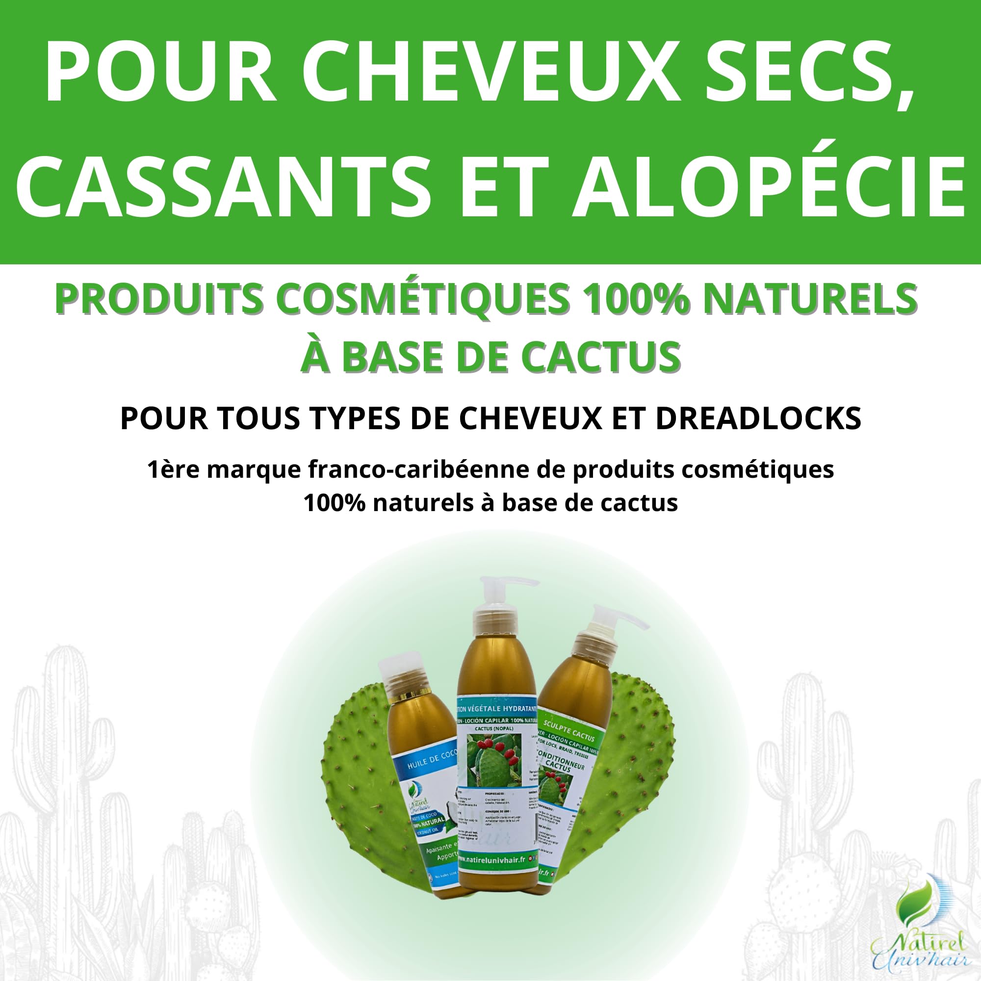 100 % natürliche Lotion auf Basis von Kaktus, Haarserum, feuchtigkeitsspendend, intensive Pflege ohne Ausspülen für trockenes und geschädigtes Haar, Leave-In Styling-Produkte, Behandlungen für das