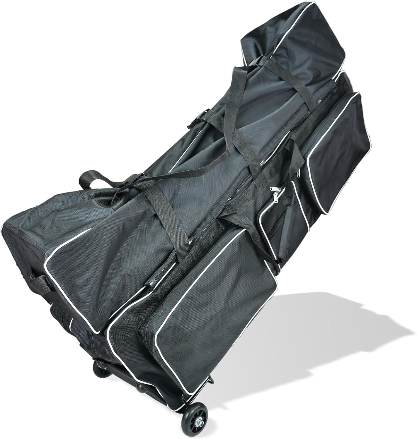 Fencing Bag with Wheels - Competition Draw-bar Rolling Fencing Bag - Fencing Bags with A High-Top Weapon Bag