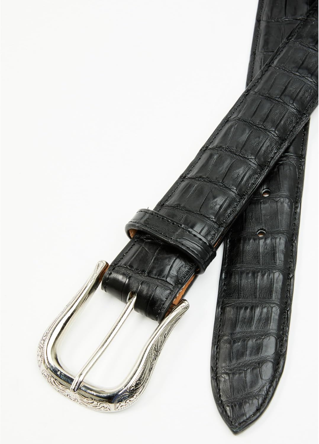 Cody James Men's 1978&Reg; Sutton Exotic Caiman Tail Leather Belt - BXAHO24BT1-BLK 38