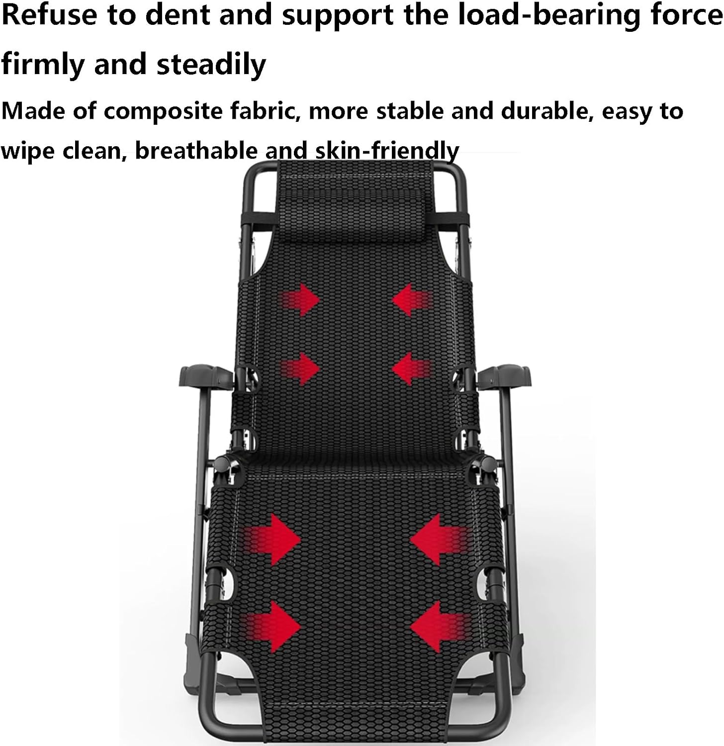 ZIRIA Multifunctional Office Lunch Break backrest Recliner with Pillow, Outdoor Foldable Lawn Recliner with footrest, Portable Outdoor Camping Lawn Recliner, Suitable for Office, Garden, Camping