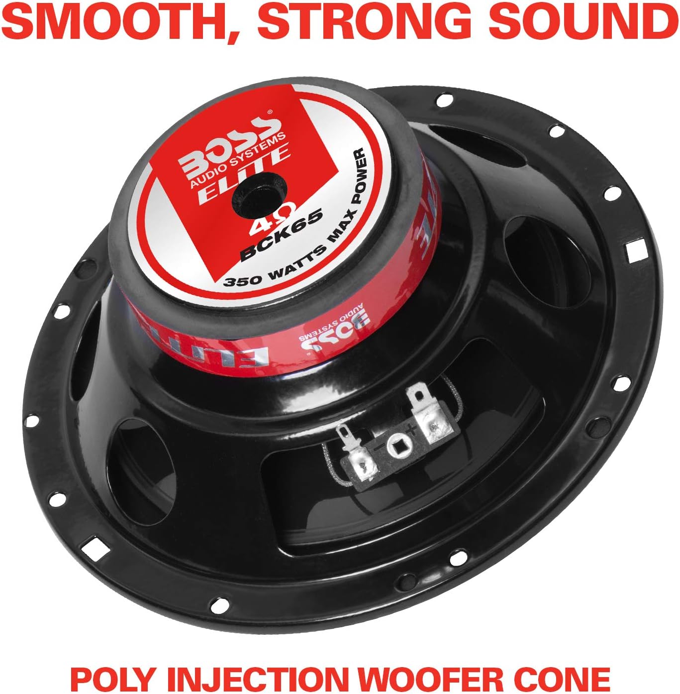 BOSS Audio Systems Elite BCK65 Component Car Speaker System - 2 6.5 Inch Speakers, 2 Tweeters, 2 Crossovers, 350 Watts Max Power