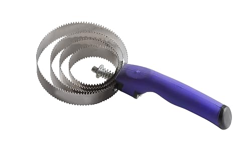 Rastrillo metálico redondo - Empuñadura suave, morado