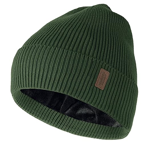 Wmcaps Winter Beanie for Men Women, Fleece Lined Beanie Soft Warm Knit Hat Ski Stocking Cuffed Cap