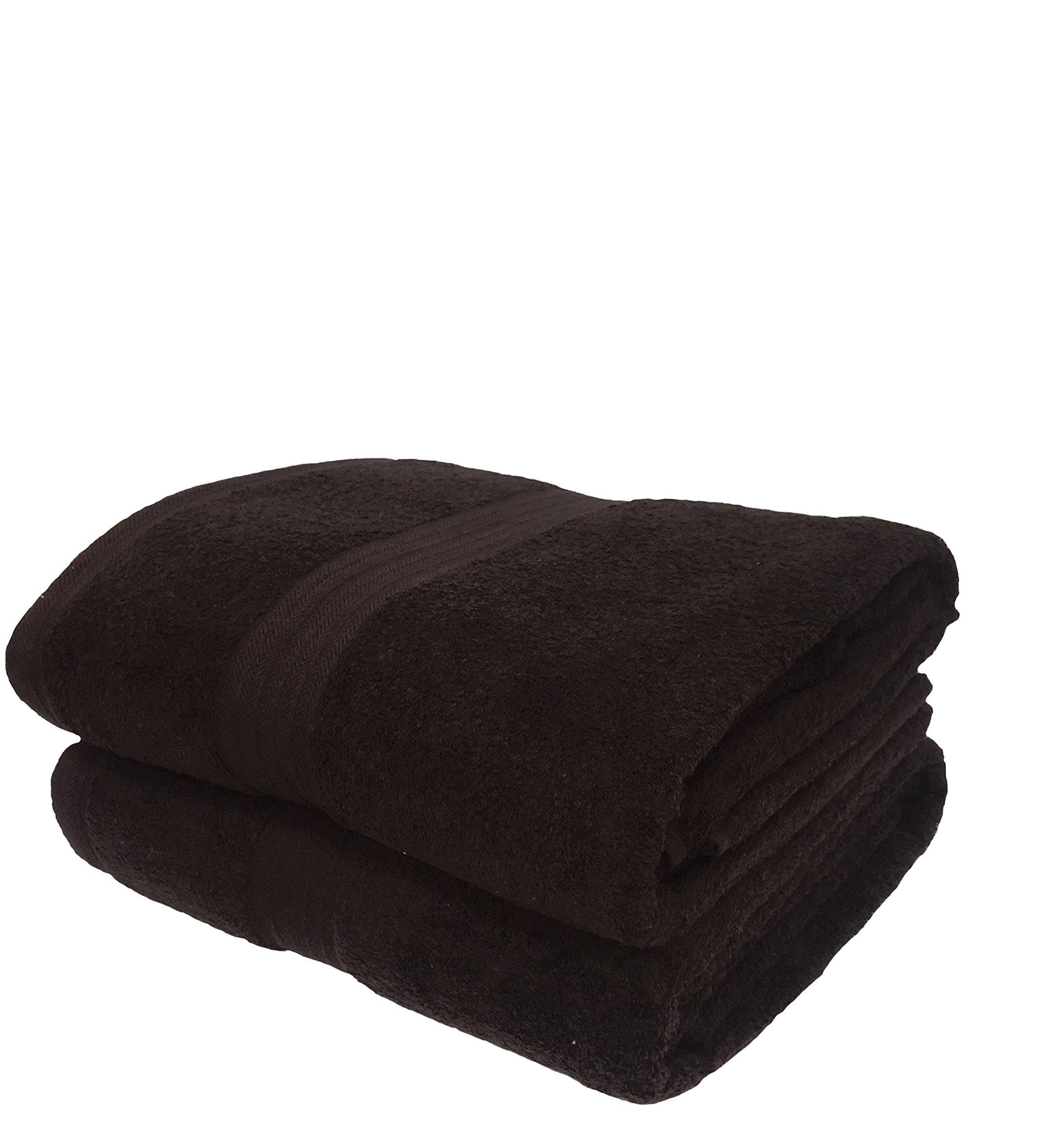 HomeHarmony Pair Of Luxury Egyptian Cotton 550gsm Bath Sheets (Chocolate)