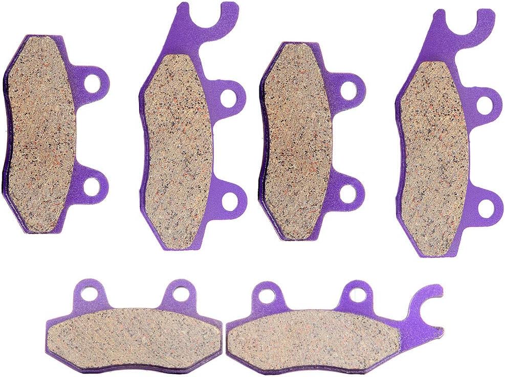 FINDAUTO Front and Rear Kevlar Carbon Brake Pads Fit for 2005-2012 for Kawasaki Brute Force 750 2011 for Can-Am Commander 800R 1989-2004 for Kawasaki Bayou 300 1993-1999 for Kawasaki Bayou 400