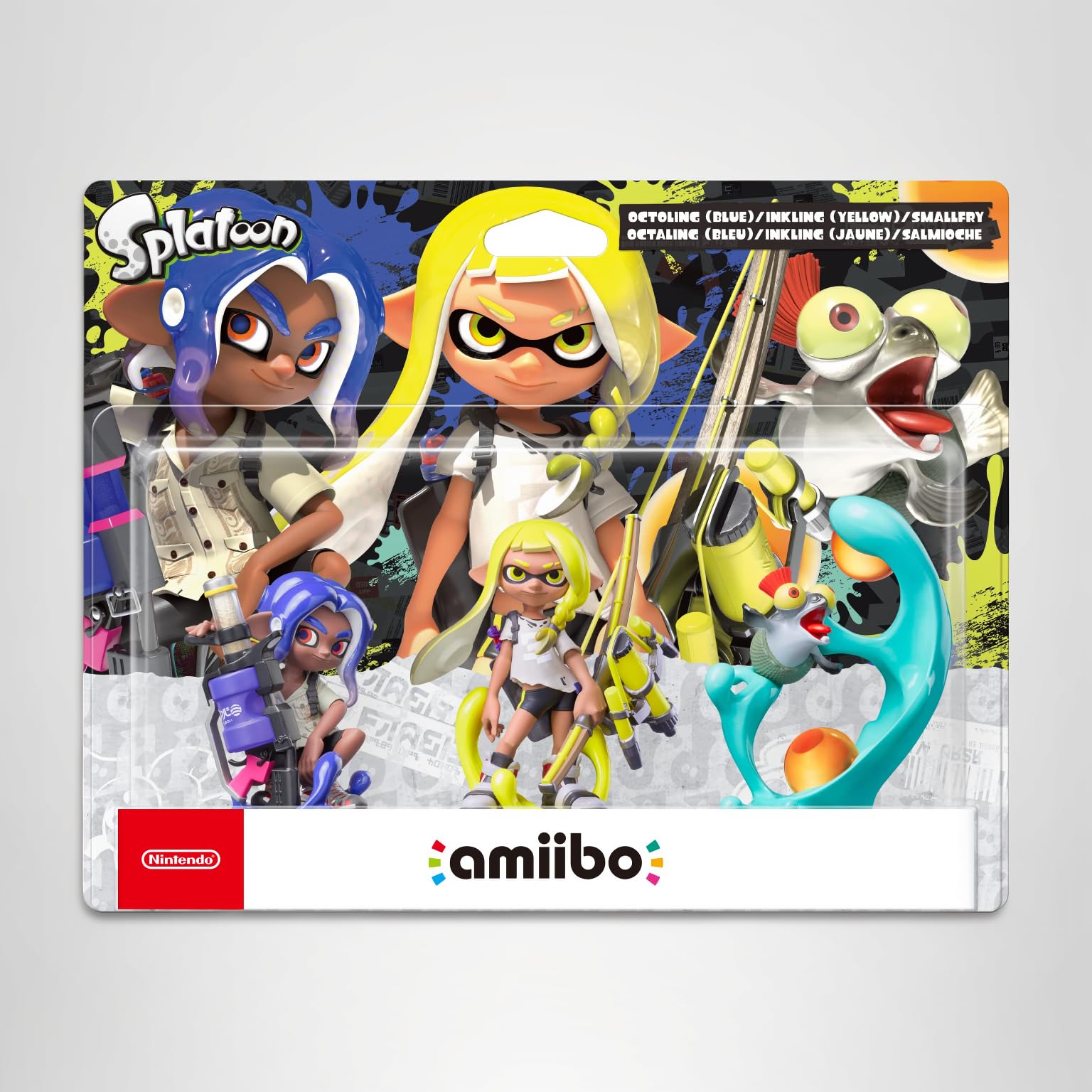 Amazon.com: Amiibo Octaling (Bleu) + Inkling (Jaune) + Salmioche
