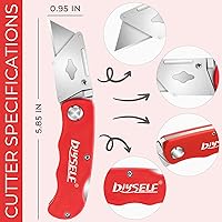 Vista 9 de DIYSELF Paquete de 4 cuchillos utilitarios, cortadores de caja para fines ligeros, cuchillo de afeitar, cuchillo cortador de caja para dibujos