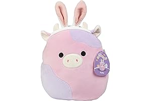 Peeps Squishmallow 10-Inch Patty The Cow with Bunny Ears