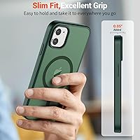 Vista 1399 de SUPFINE Funda magnética para iPhone 11 (compatible con MagSafe) (protección contra caídas de grado militar), translúcida mate a prueba de golpes