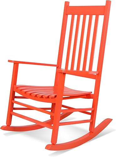 Vista 14 de Shine Company Inc. Silla mecedora para porche estilo Vermont, 4332WT, color blanco