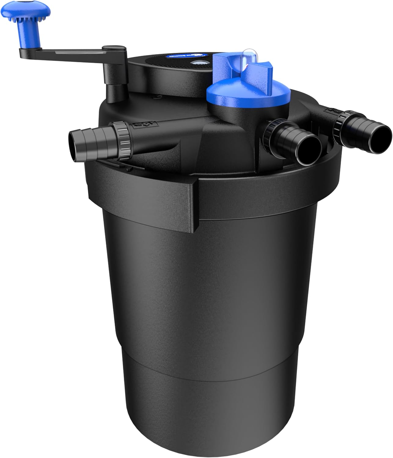 Three seconds Bio Pressure Pond Filter,1580GPH/6000L Pond Filter with 13W Cleaning Light, Pond Filter for Outdoor Ponds Ornamental Ponds up to 1600 Gallons or Koi Ponds up to 800 Gallons