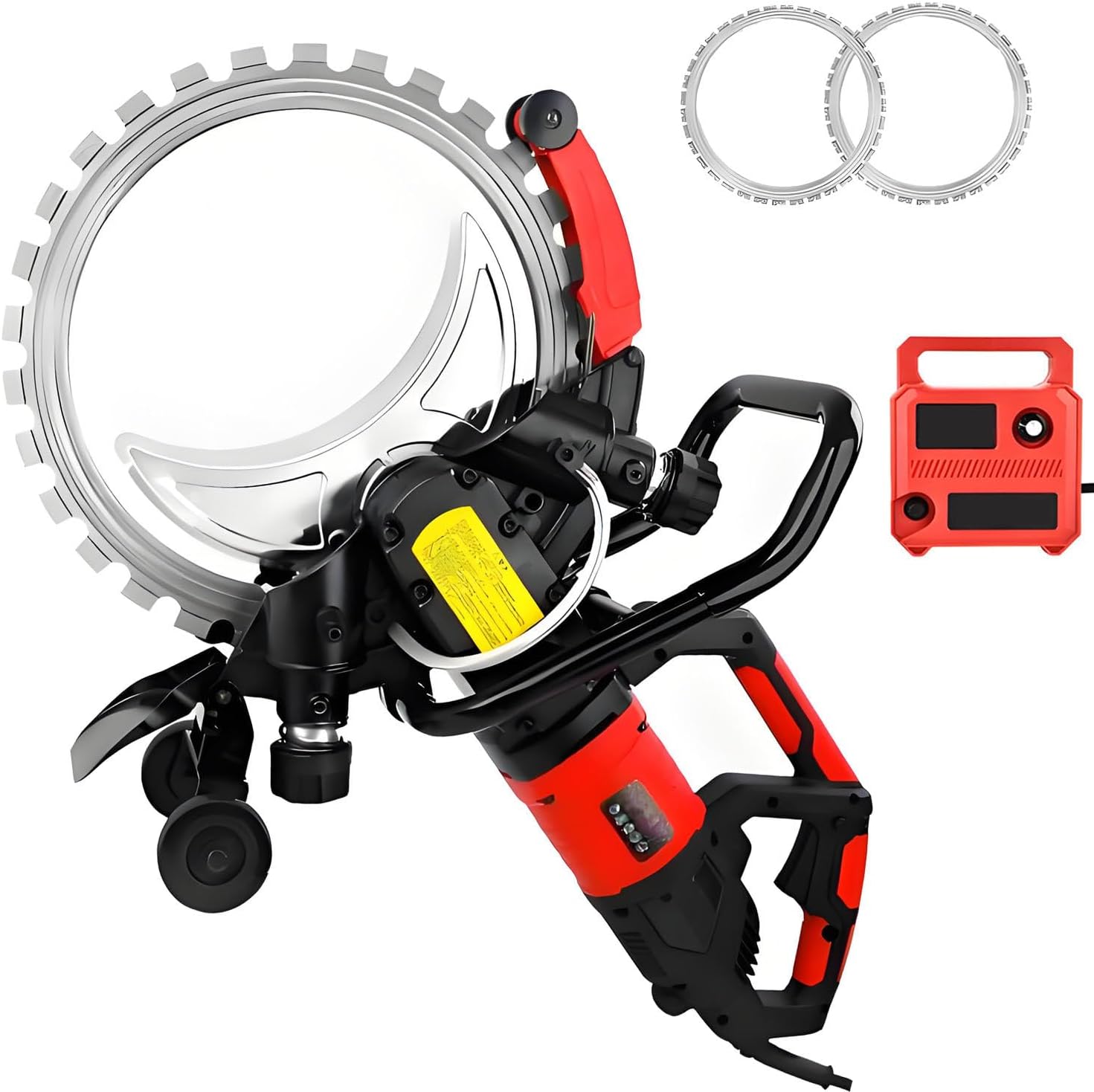 16 in Concrete Ring Saw,Upgraded Toroidal Concrete Cutter Saw,with 2 Blades,Max Cutting Depth 11.4 in,Wet Cutting System,for Bricks, Rebar and Marble 8980W-2blade