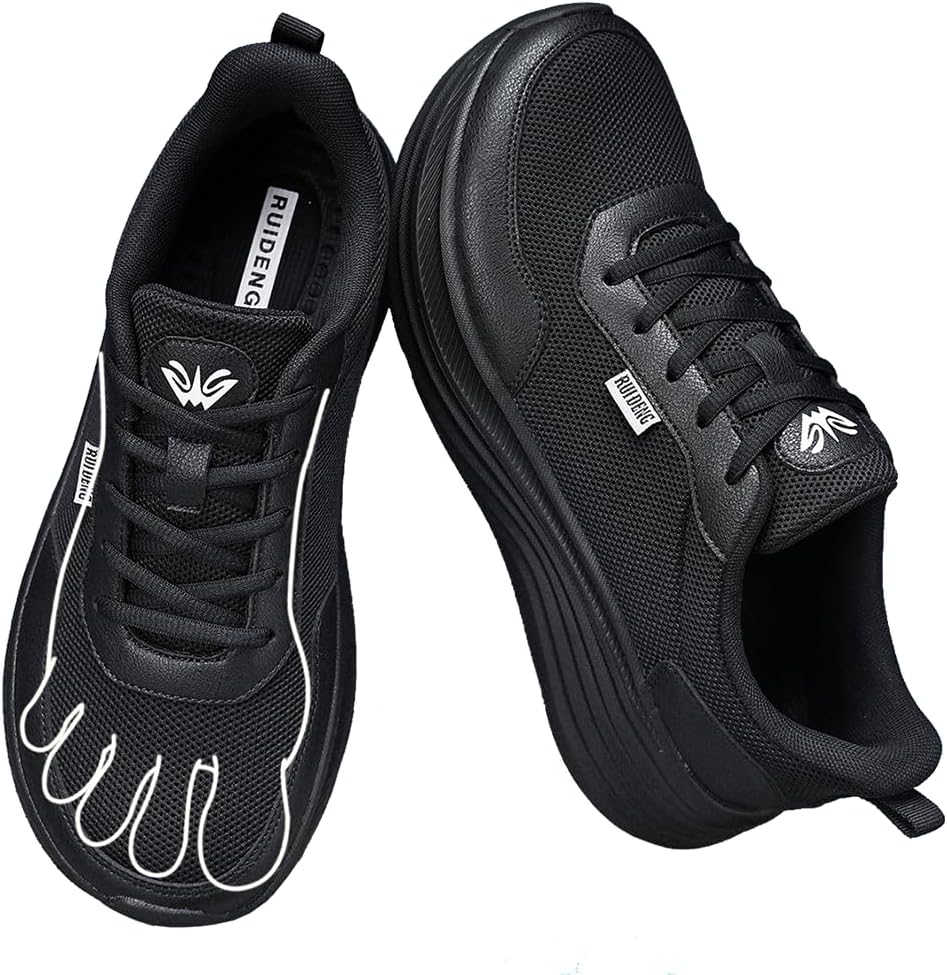 RUIDENG Men's Walking Shoes Cushion Soft Work Running Tennis Shoes Non-Slip Workout Gym Sports Athletic Breathable Fashion Sneakers
