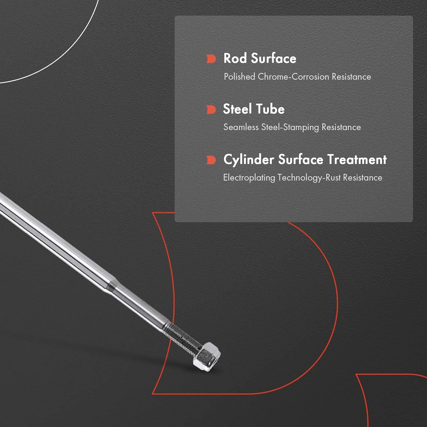 A-Premium Rear Suspension Shock Absorber Compatible with Honda HR-V 2016-2022, 2-PC Set