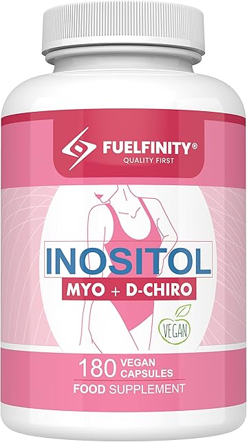 Myo-Inositol & D-Chrio Inositol | 2000mg Inositol | 180 Capsules | PCOS and Fertility Supplement | Superlative 40:1 Ratio | FuelFinity® Superlative Manufacturing Standards | Vegan