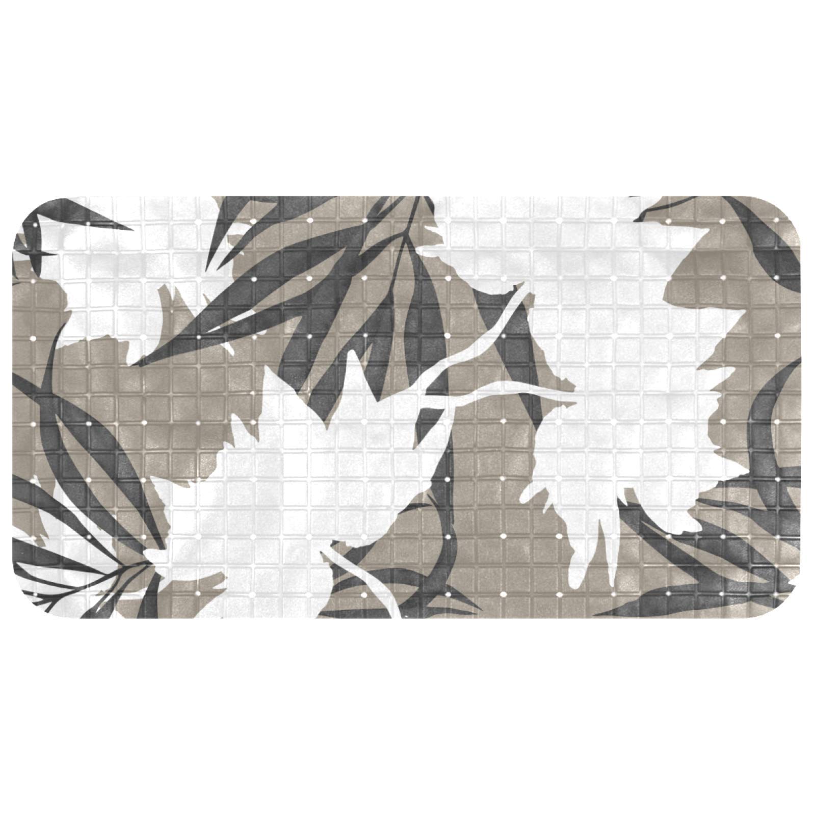 Tapis de bain antidérapant Bennigiry en PVC motif floral