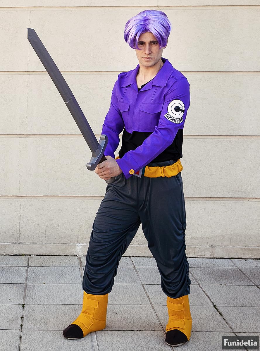 Funidelia | Disfraz de Trunks Dragon Ball para hombre Bola de Dragón, Manga, Saiyan - Disfraz para adultos y divertidos accesorios para Fiestas, Carnaval y Halloween - Talla L - Morado