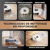 Shark PowerDetect Aspirateur Robot Laveur avec Base autovideuse et nettoyante de 60 Jours – Navigation 3D LiDAR – WiFi/App – 4 tampons Anti-microbiens, 1 Cartouche Anti-odeurs, 2 brosses – Blanc Moka - 2