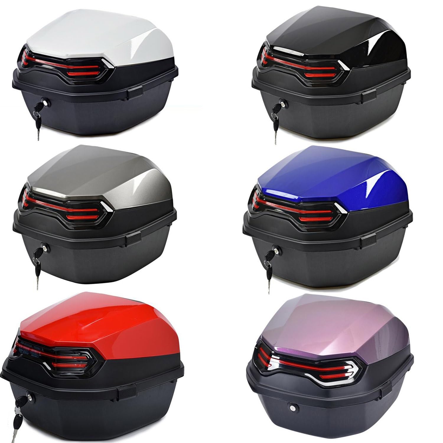 Top case moto universel 26L et coffre étanche pour porte-bagages avec rangement de casque