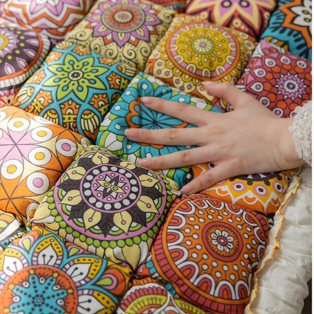Bohemian Style Cotton, Suitable for 2/3 Seat Sofas, Living Room Sofas, Washable, Easy to Care for