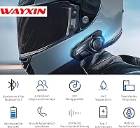 WAYXIN T2 Motoros Bluetooth Headset - 300m Hatótávolságú Sisak Kommunikációs Rendszer, Vízálló, Kihangosító Hívás, Hangvezérlés, 15 Órás Üze 2