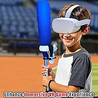 Vista 2 de VR Baseball Bat Attachment for Meta Quest 2 - Baseball Handle Accessory Compatible with Ouclus Quest 21Rift S for WIN Reality and Totally Baseball