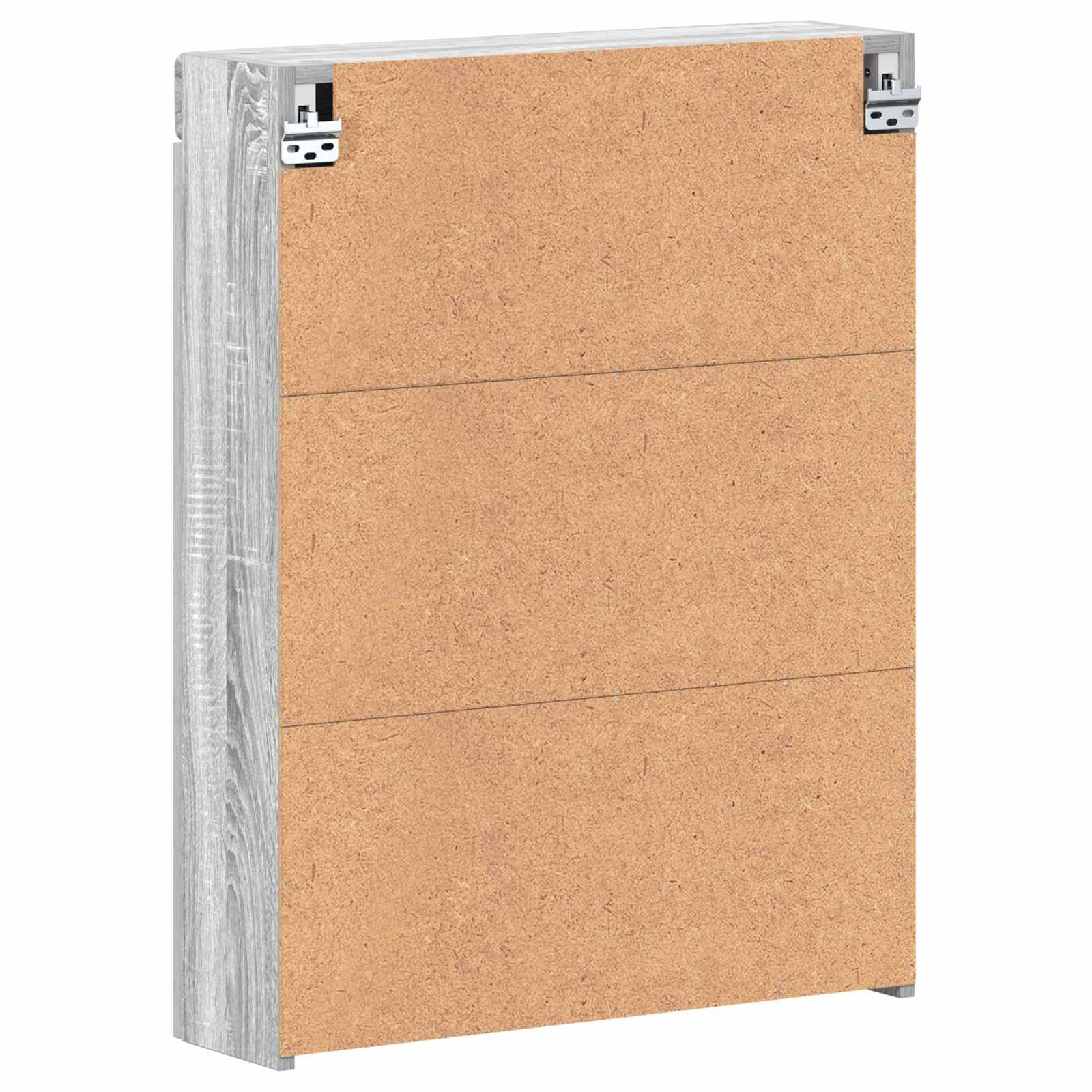 SYDE Armario Baño Gris Sonoma 60 x 16,5 x 78 cm | Madera elaborada, Acabado mate, Almacenaje toallas, Montaje requerido