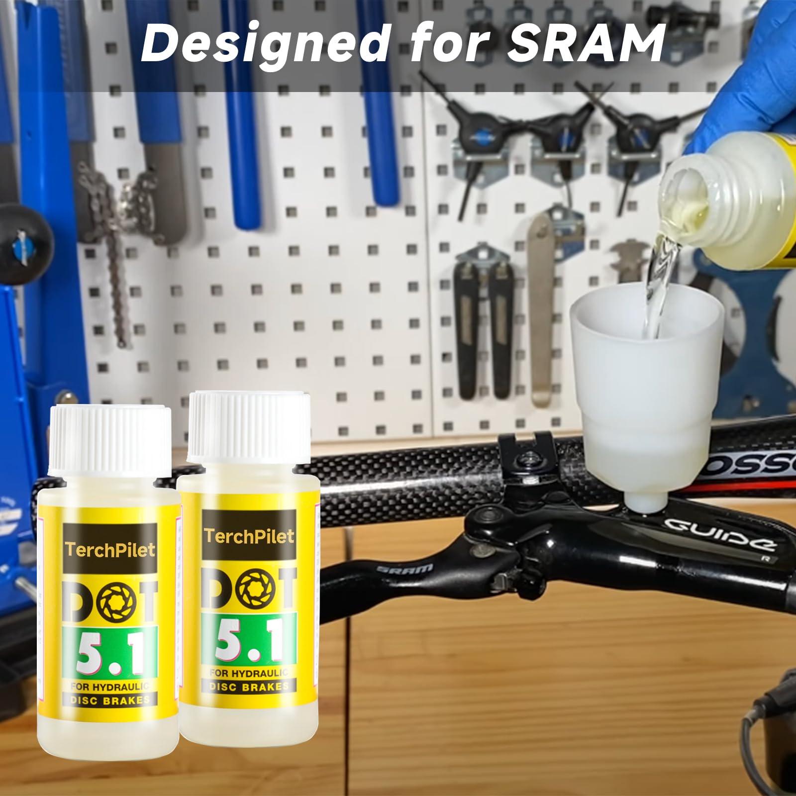 Olio DOT 5.1 ad alte prestazioni DOT per freni a disco idraulici SRAM/Hayes/Hope/Formula, 120 ml