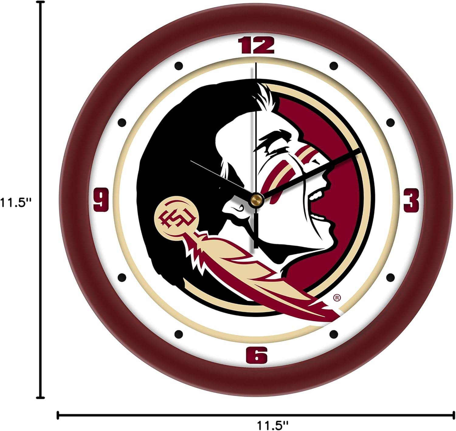 SunTime Florida State Seminoles Traditional Wall Clock