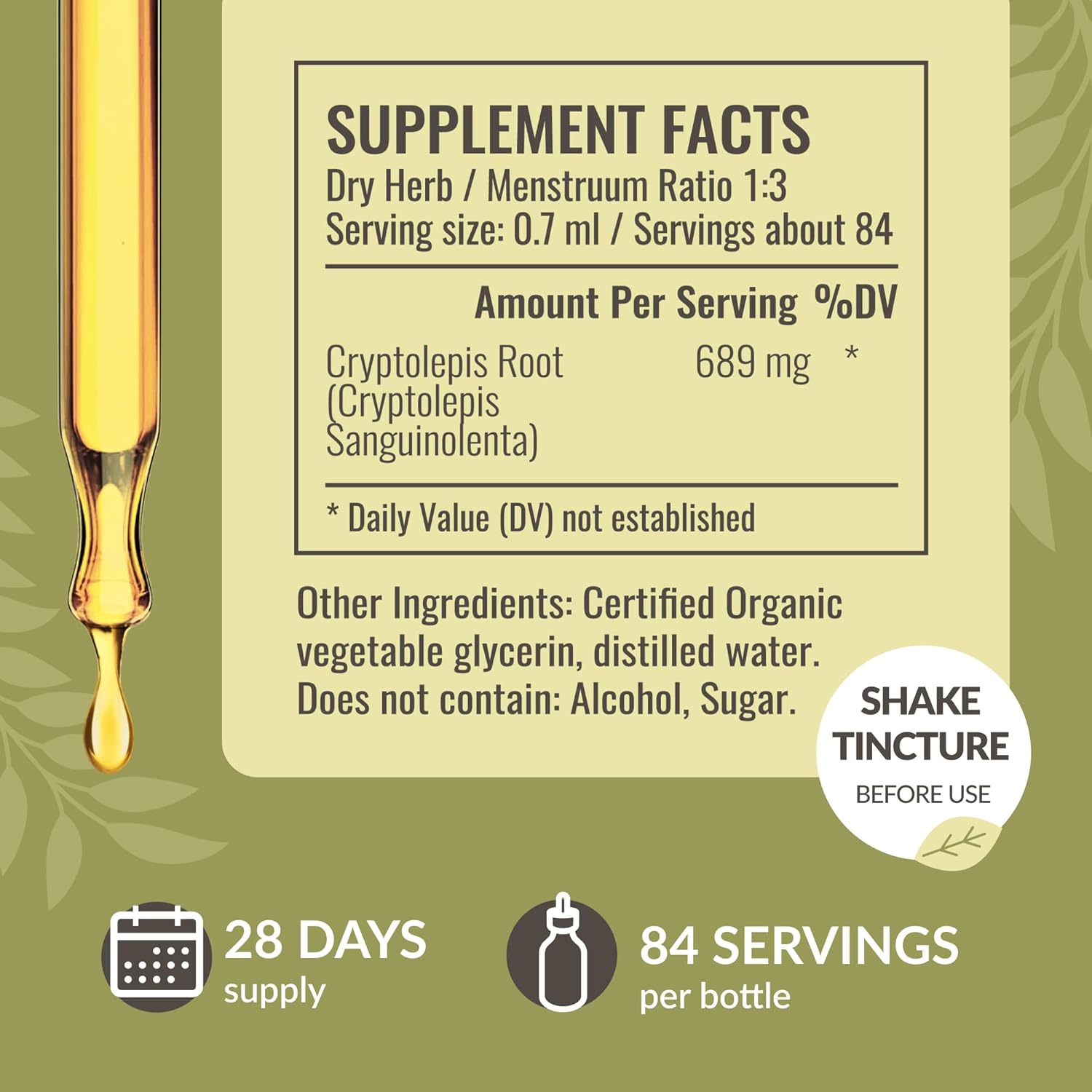 HERBAMAMA Cryptolepis and Chlorophyll Kit - Bundle of Cryptolepis Root Tincture 2 fl oz & 50 mg Chlorophyll Extract Gummies - Vegan, Non-GMO, Alcohol-Free - 2 Pack