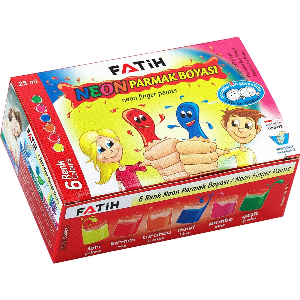 Fatih 50021 zestaw farb do palców, 6 sztuk