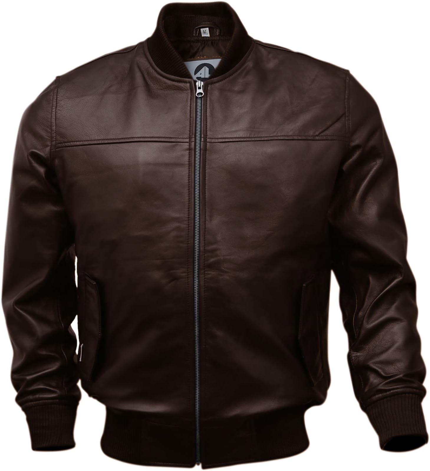Varsity Bomber Leather Jacket Men | Genuine Lambskin Flight Military Tactical Jacket