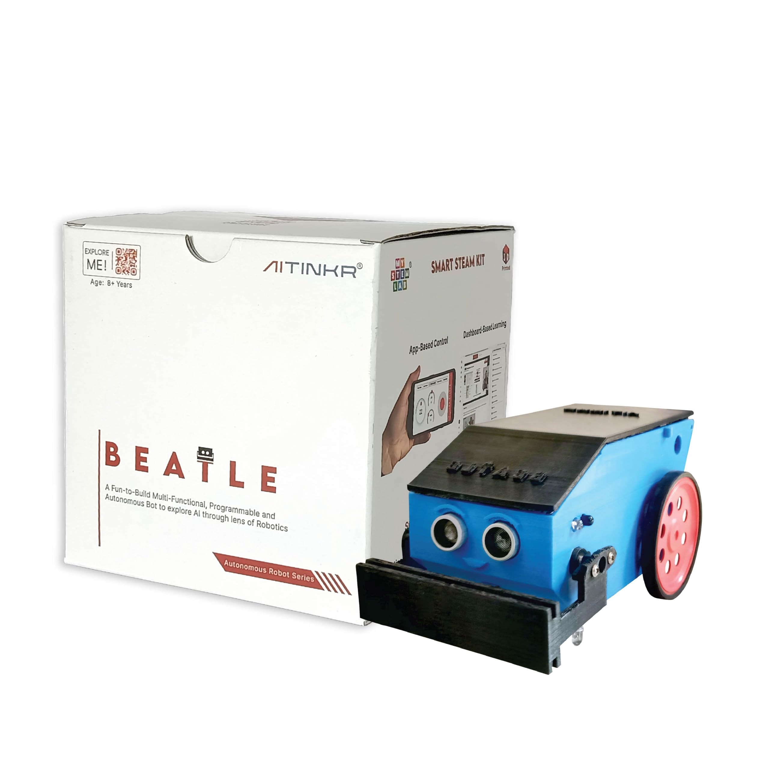 Beatle Smart Robot, Best DIY Robotics Kit for Kids 8+, Learn Robotics, Coding & Solve Real-Life Problems, Best Birthday Gift, Learning and Play Toy for Boys & Girls, Blue Color Buggy (Android Only)