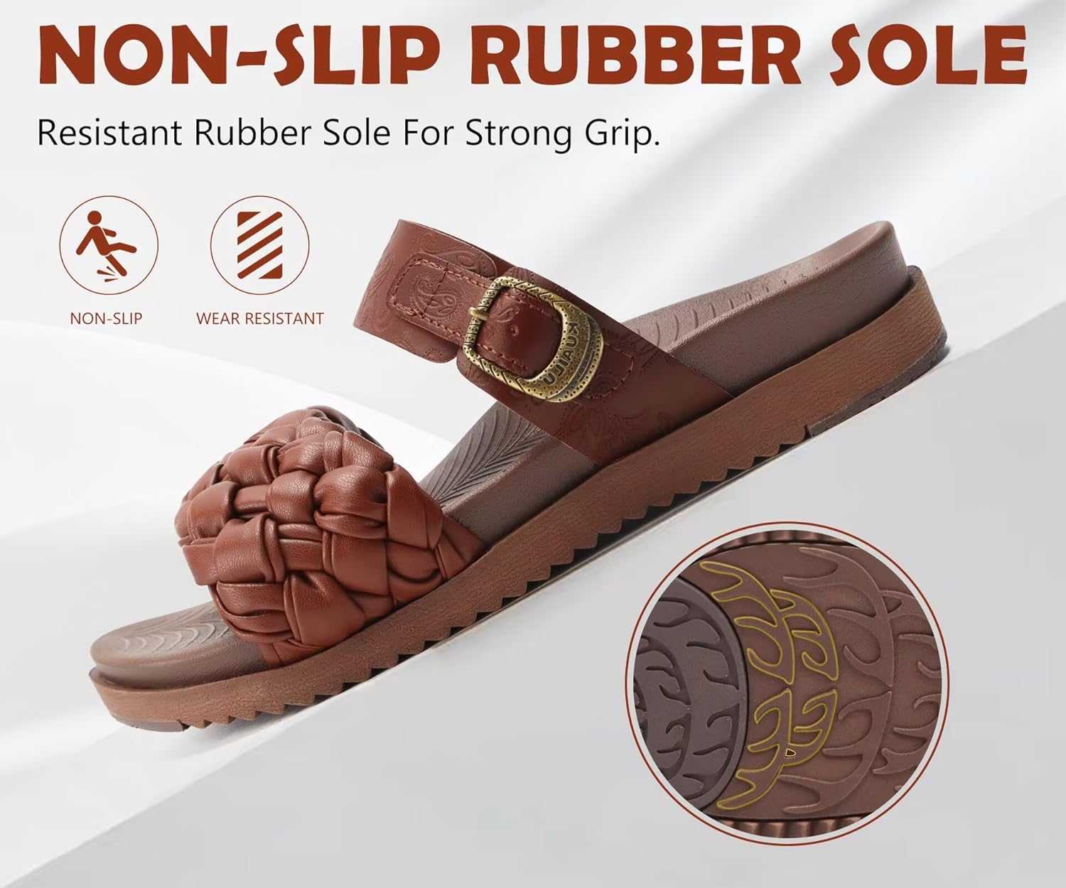 KuaiLu Women's Arch Support Orthopedic Open Toe Sandals - Image 6