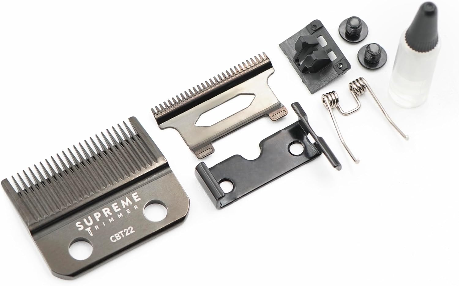 Supreme Trimmer DLC Coated Steel Replacement Blade CBT22 | Taper Blade for Recharge Clipper & Most Hair Clippers