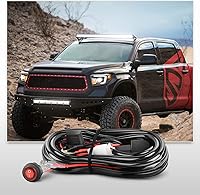 Vista 6 de Nilight 2PCS 16AWG LED Light Bar Wiring Harness Kit - 2 Leads 12V On Off Switch Power Relay Blade Fuse for Off Road Lights LED Work Light, 2 Years