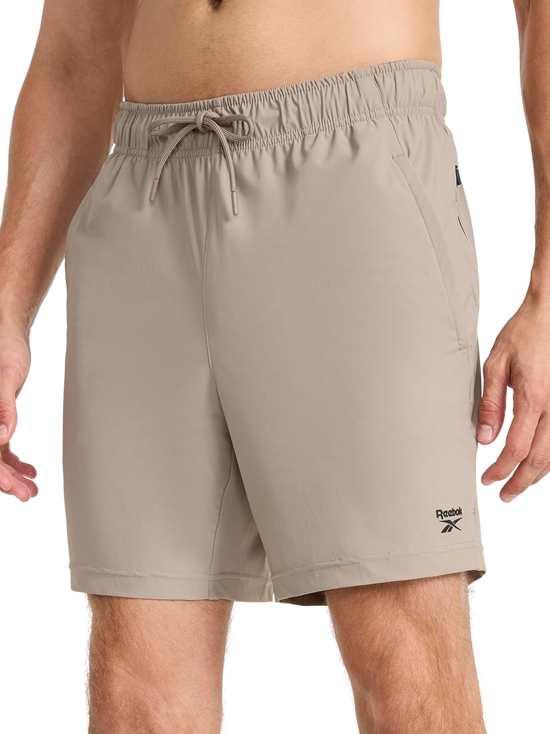 Reebok Mens Pace Training 7” Short, Standard Fit, Lightweight Stretch Recycled Nylon Fabric