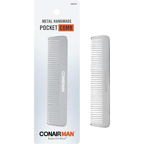 ConairMAN: Optimal Aluminum Pocket Comb for Travel and Everyday Use