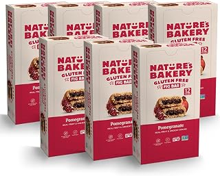 Nature's Bakery Gluten Free Fig Bars, Pomegranate, 12 Count (Pack of 7)