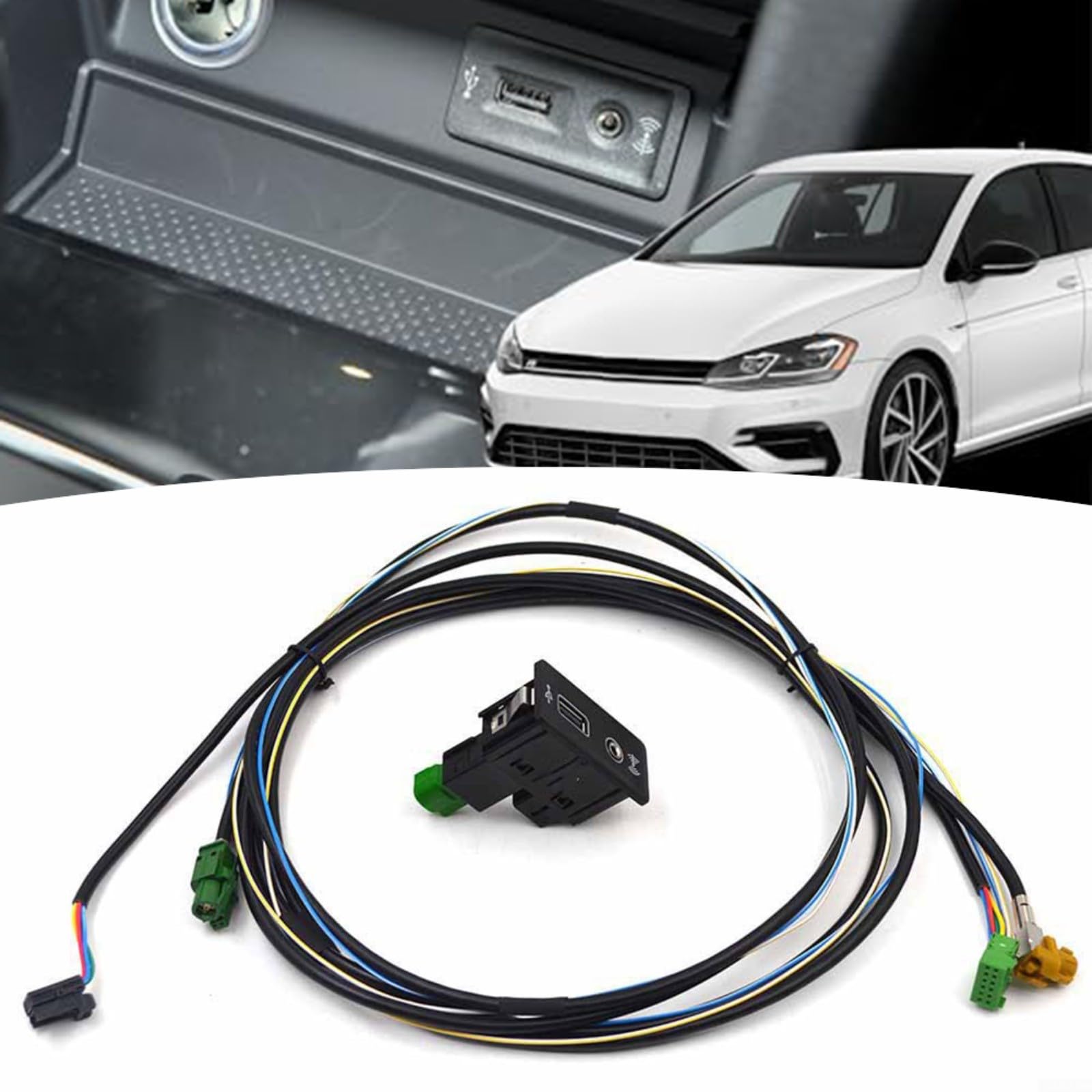Per CARPLAY Media USB AUX Switch 5Q0035726E Per Golf 7 MK7 per Passat B8, cavo di interfaccia audio auto (un set)