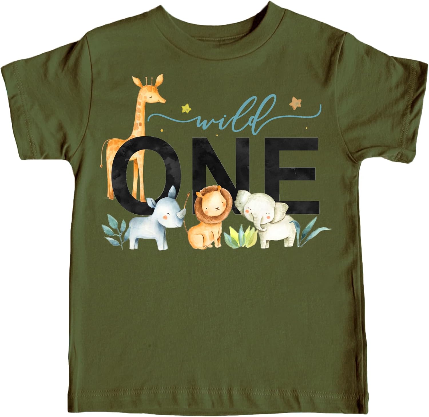 Wild One Boys 1st Birthday Safari Animal Themed T-Shirts and Raglans for Baby Boys