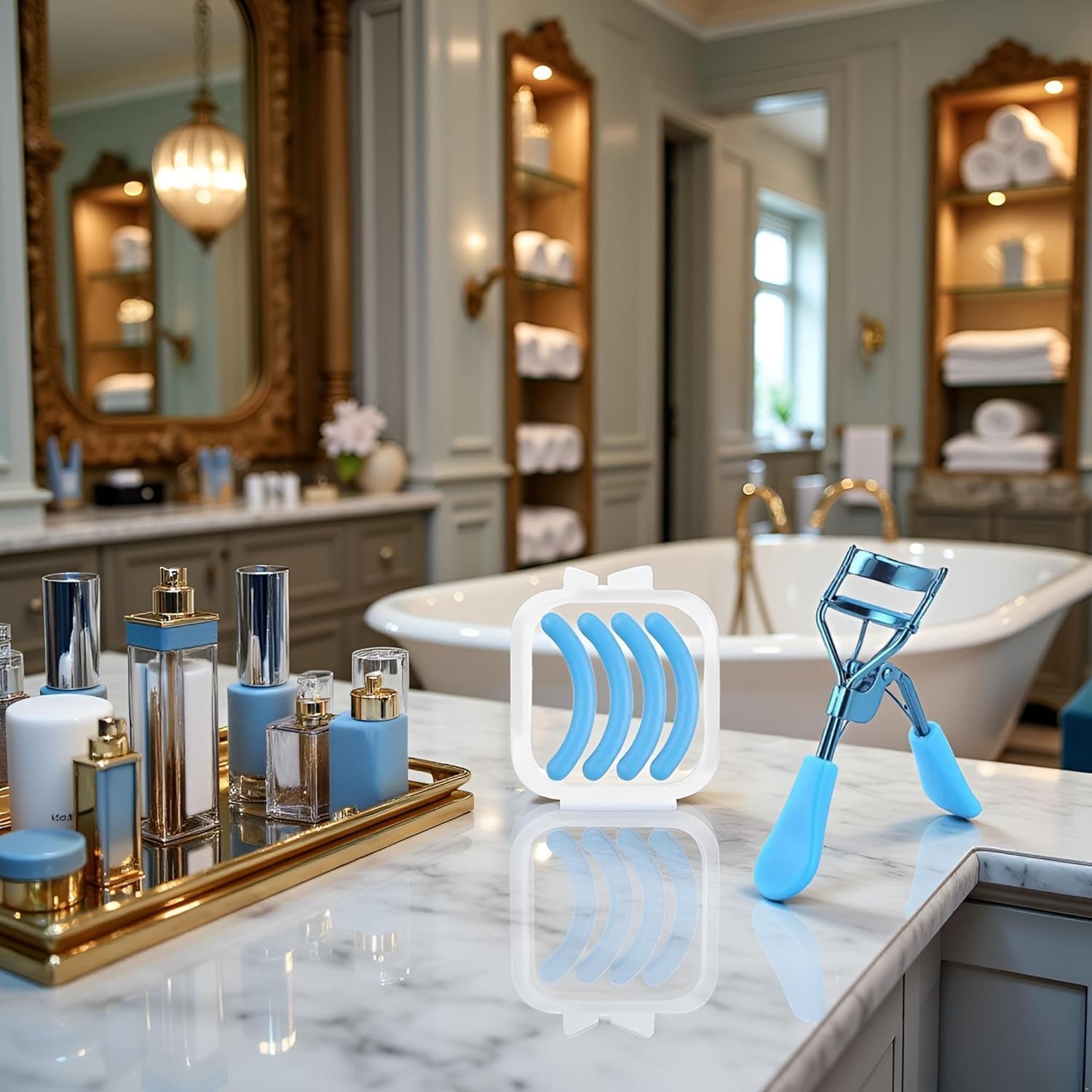 Blue Eyelash Curlers for Women Eyelash Curler with 4 Replacement Refill Pads Lash Curler Premium Quality Eye Lash Curler Makeup Eyelashes Tool to Curl and Lifted Lashes Eye - Image 7