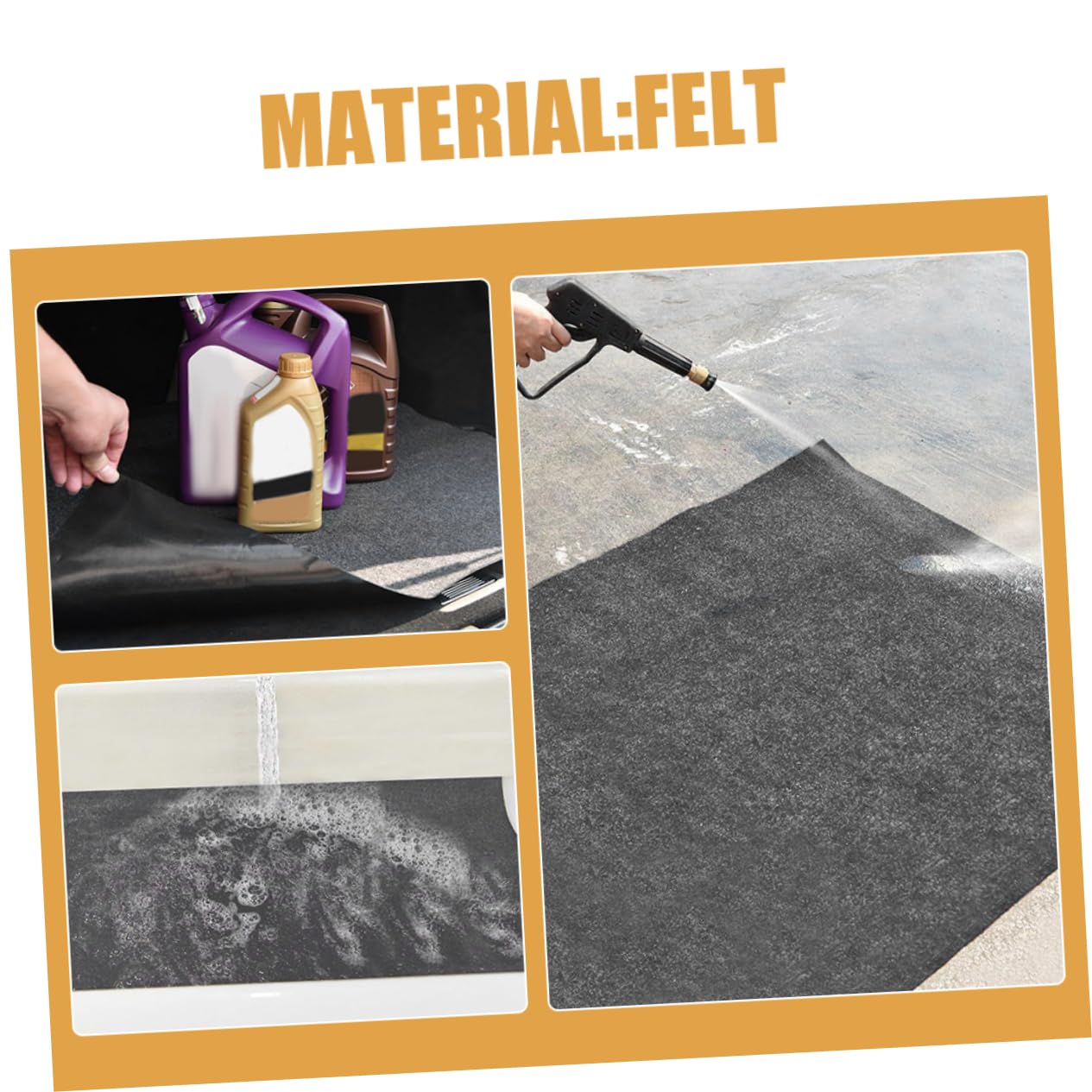 ABOOFAN Tapis de Garage en Feutre, Protection du Sol Les Fuites D'huile, Réutilisable et Facile à Entretenir pour Atelier et Garage