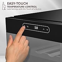 Vista 3 de Schmecke - Refrigerador de vino con compresor de 44 botellas Gran bodega independiente Refrigerador de vino digital 41f-64f con control