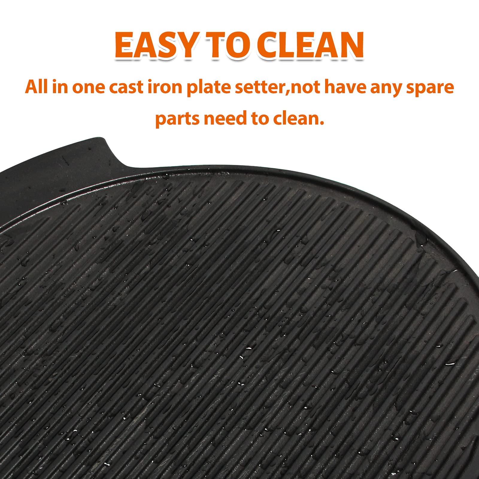 ConvEGGtor Medium Big Green Egg, Plate Setter Gridlle 15'' Ceramic Kamado Grills